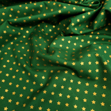 Cotone Natale H 140 cm - STELLE MEDIE ORO/VERDE
