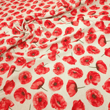 Cotone Fondo Grezzo H 280 cm - PAPAVERI