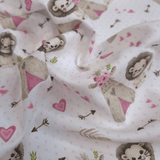 Piquet millerighe con stampa digitale H 150 cm - LEO E LA SUA TRIBU'/ROSA