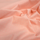 Cotone Americano H 110 cm - POIS ROSA/MARRONE