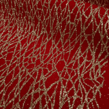 Pannolenci H 155 cm - BORDEAUX SCARABOCCHIO GLITTER ORO