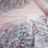 Tessuto per Tovaglie con abbassamento H 160 cm - PAESAGGIO INNEVATO