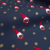 Cotone Natale H 140 cm - GNOMI E NEVE DORATA/BLU