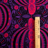 Cotone Americano H 110 cm - GIARDINO INCANTATO VIOLA/FUCSIA