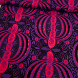 Cotone Americano H 110 cm - GIARDINO INCANTATO VIOLA/FUCSIA