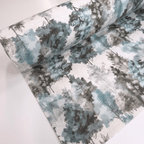 Fond numérique Panama en coton mélangé H 280 cm - PANIERS DE PÂQUES/PAPILLONS