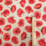 Cotone Fondo Grezzo H 280 cm - PAPAVERI