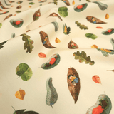 Piquet millerighe con stampa digitale H 150 cm - SOGNI TRA LE FOGLIE