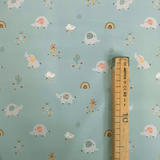 Tessuto Impermeabile H 145 cm - ELEFANTINI/MENTA