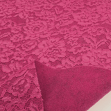Feltro Lana con Pizzo H 135 cm - FUXIA MELANGE