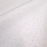 Piquet millerighe H 150 cm - POIS ROSA FONDO BIANCO