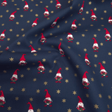 Cotone Natale H 140 cm - GNOMI E NEVE DORATA/BLU