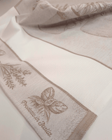 Asciugapiatti da ricamo in puro cotone - AROMATICHE NOCCIOLA