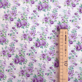Tessuto Cotone Digital H 150 cm - ROSELLINE/VIOLA