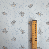 Piquet millerighe con stampa digitale H 150 cm - ELEFANTINI/POIS AZZURRI