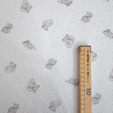 Piquet millerighe con stampa digitale H 150 cm - ELEFANTINI/POIS GRIGI