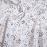 Cotone Americano H 110 cm - CERCHI FLOREALI GRIGI/BIANCO