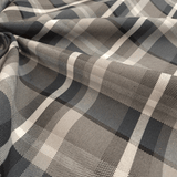 Tessuto Arredo M. Cotone H 280 cm - QUADRO NERO/GRIGIO