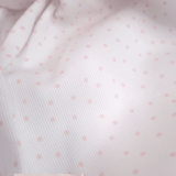 Piquet millerighe H 150 cm - POIS ROSA FONDO BIANCO