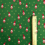 Cotone Natale H 140 cm - GNOMI E NEVE DORATA/VERDE
