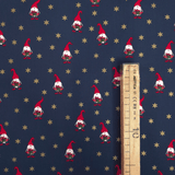 Cotone Natale H 140 cm - GNOMI E NEVE DORATA/BLU