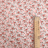 Jersey di Cotone H 150 cm - FIORELLINI ROSA ANTICO/LATTE