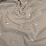 Mussola di Cotone Doppia Garza H 140 cm - PECORELLE/FANGO