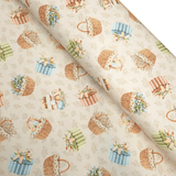 Fonds numérique Cotton Panama H 160 cm - PANIERS/BRANCHES DE PÂQUES