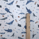 Piquet millerighe con stampa digitale H 150 cm - SOGNI OCEANICI