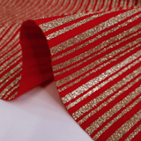 Pannolenci H 155 cm - FIAMMA RIGHE GLITTER ORO