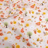 Tessuto Cotone H 140 cm - VOLPINE IN GIARDINO