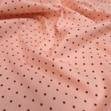Cotone Americano H 110 cm - POIS ROSA/MARRONE