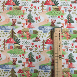 Piquet millerighe con stampa digitale H 150 cm - ALLEGRIA NEL BOSCO