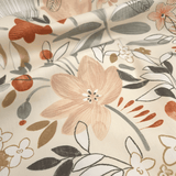 Tessuto antimacchia H 140 cm - FANTASIA FLOREALE MATTONE