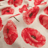 Cotone Fondo Grezzo H 280 cm - PAPAVERI