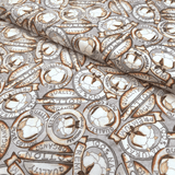 Cotone Americano H 110 cm - FIORE DEL COTONE/GRIGIO