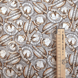 Cotone Americano H 110 cm - FIORE DEL COTONE/GRIGIO