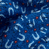 Cotone Americano H 110 cm - FERRO DI CAVALLO/BLU