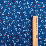 Cotone Americano H 110 cm - FERRO DI CAVALLO/BLU