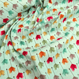 Cotone Americano H 110 cm - FRECCE/ACQUAMARINA