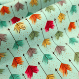 Cotone Americano H 110 cm - FRECCE/ACQUAMARINA