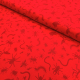 Cotone Americano H 110 cm - INSETTI/ROSSO