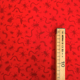 Cotone Americano H 110 cm - INSETTI/ROSSO