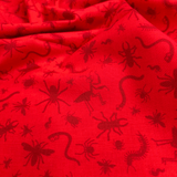 Cotone Americano H 110 cm - INSETTI/ROSSO