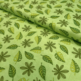 Cotone Americano H 110 cm - FOGLIE/VERDE