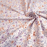 Mélange de coton avec impression numérique GREY LEAVES - H 280 cm