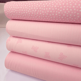 Piquet millerighe H 150 cm - COORDINATO ROSA BABY