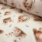 Fonds numérique Cotton Panama H 160 cm - PANIERS/BRANCHES DE PÂQUES