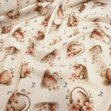 Fonds numérique Cotton Panama H 160 cm - PANIERS/BRANCHES DE PÂQUES