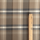 Tessuto Arredo M. Cotone H 280 cm - QUADRO BLU/TORTORA